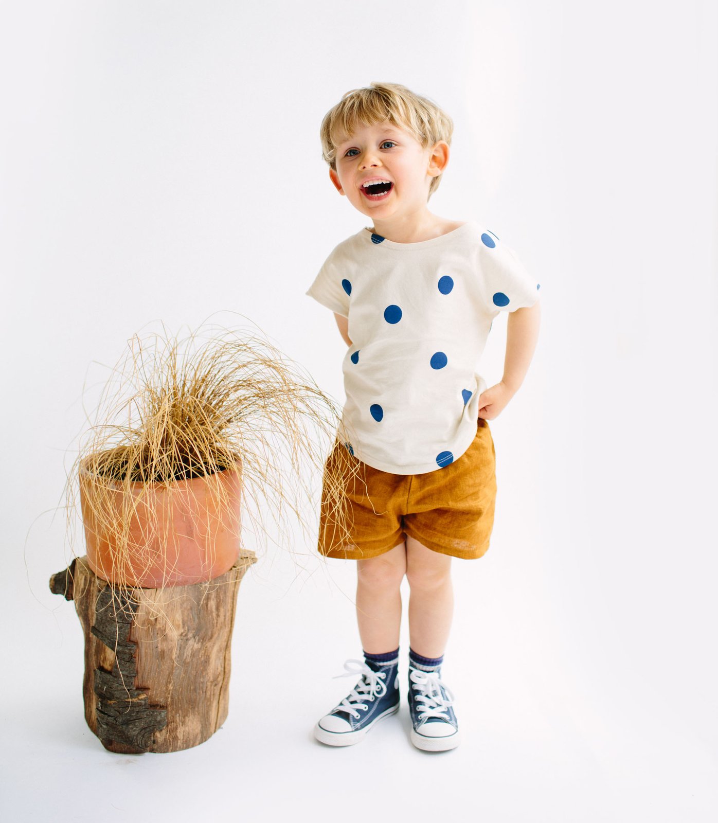 Image of Organic cotton Top blue spots