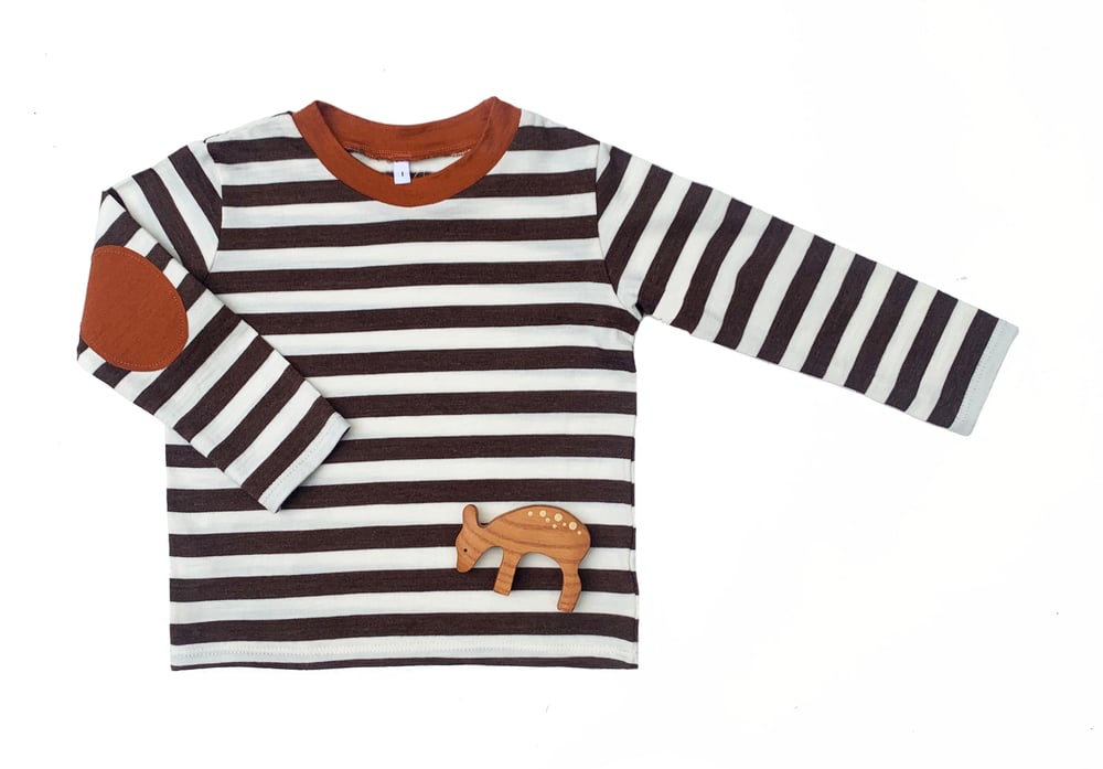 Image of Striped merino/tencel wool top