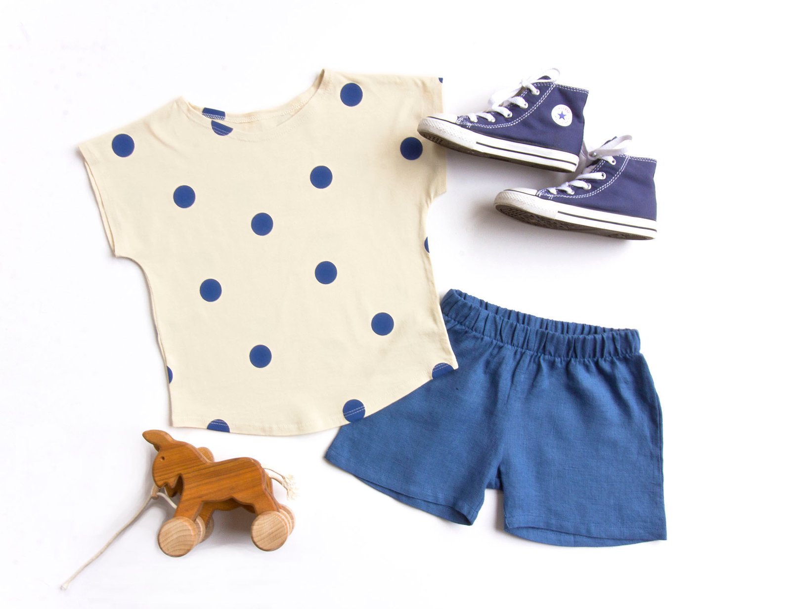 Image of Organic cotton Top blue spots